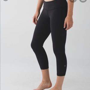 Lululemon Wunder under high rise crop leggings